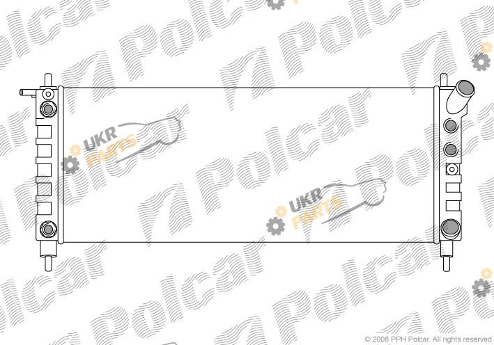 Радиатор охлаждения двигателя Polcar 555508-7