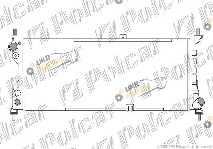 Радиатор охлаждения двигателя Polcar 555508A3