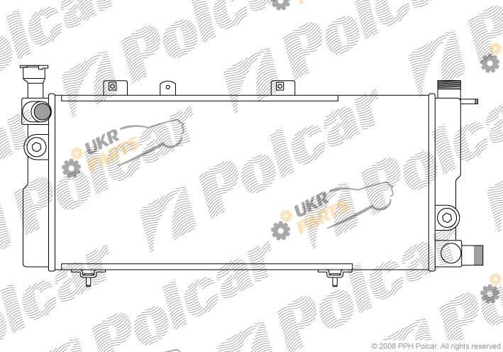 Радиатор охлаждения двигателя Polcar 572208A4