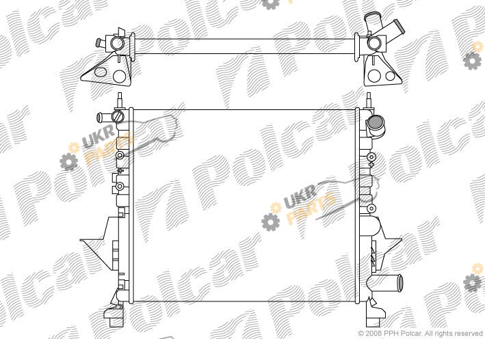 Радиатор охлаждения двигателя Polcar 600408-1