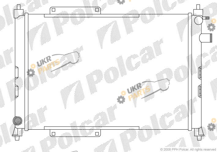Радиатор охлаждения двигателя Polcar 634008A1