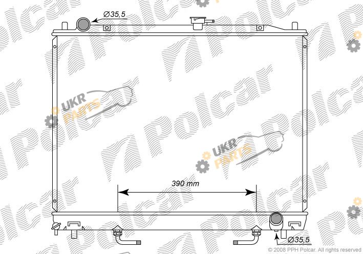 Радиатор охлаждения двигателя Polcar 5274082K