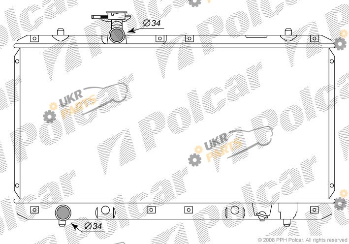 Радиатор охлаждения двигателя Polcar 7414081K