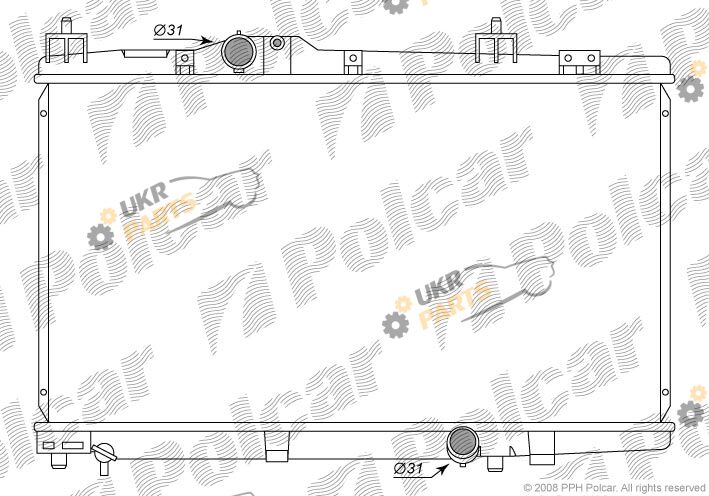 Радиатор охлаждения двигателя Polcar 8104081K