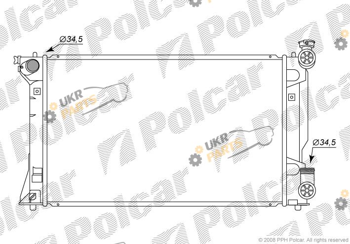 Радиатор охлаждения двигателя Polcar 8125083K