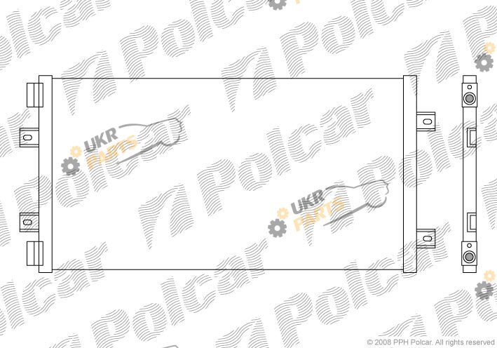 Радиатор кондиционера Polcar 3022K8C4