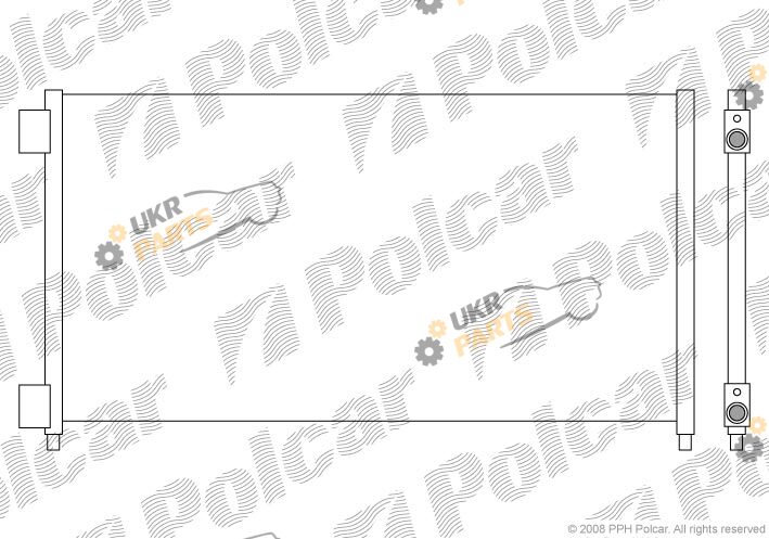 Радиатор кондиционера Polcar 3040K8C3