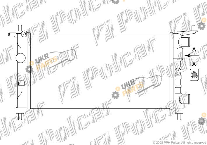 Радиатор охлаждения двигателя Polcar 555508A2