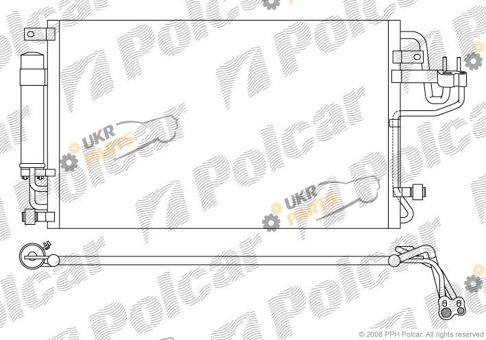Радиатор кондиционера Polcar 4047K8C1