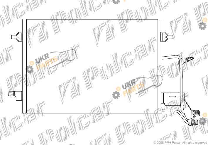 Радиатор кондиционера Polcar 1326K8C3