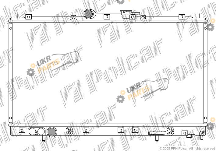Радиатор охлаждения двигателя Polcar 522208-2