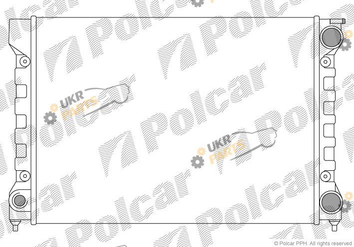 Радиатор охлаждения двигателя Polcar 953408A2