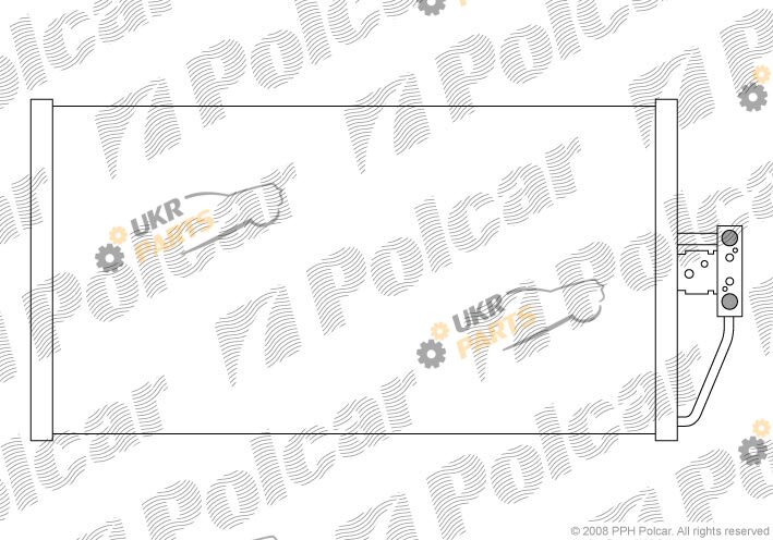 Радиатор кондиционера Polcar 2016K8C3