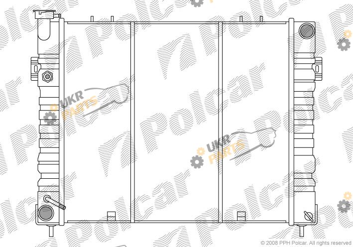 Радиатор охлаждения двигателя Polcar 240508-3