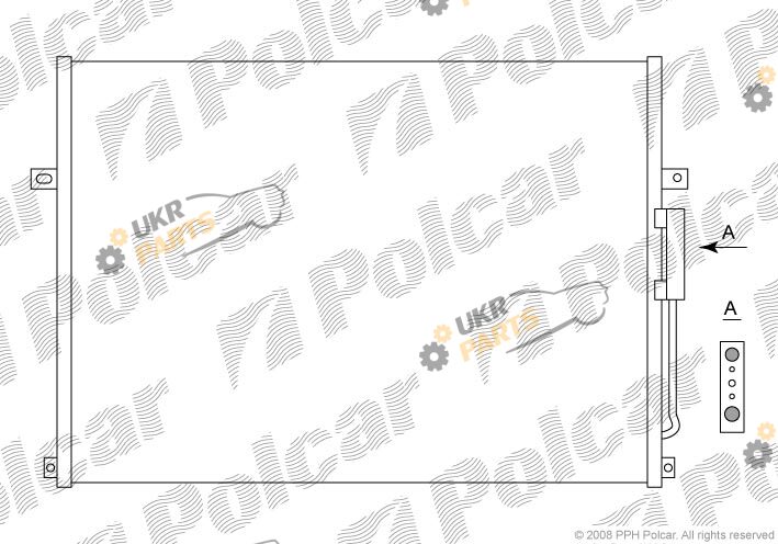 Радиатор кондиционера Polcar 2406K8C1