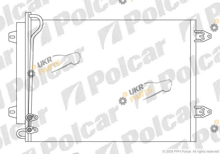 Радиатор кондиционера Polcar 9555K8C1