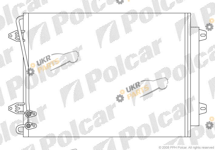 Радиатор кондиционера Polcar 9555K8C2
