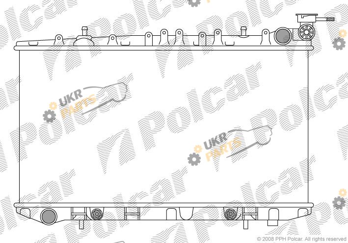 Радиатор охлаждения двигателя Polcar 272808-0