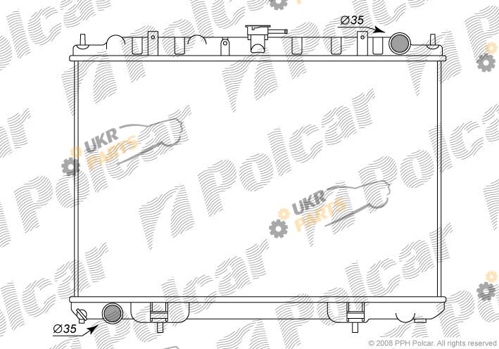 Радиатор охлаждения двигателя Polcar 2746085K