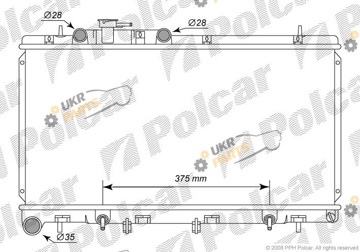 Радиатор охлаждения двигателя Polcar 7207081K
