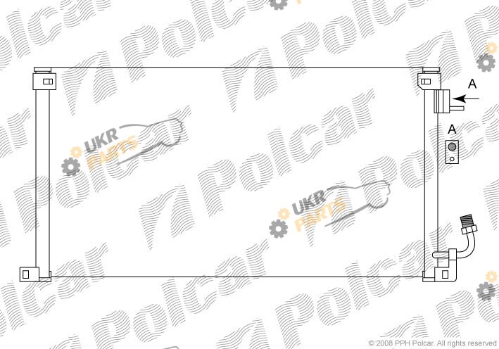 Радиатор кондиционера Polcar 2306K8C2