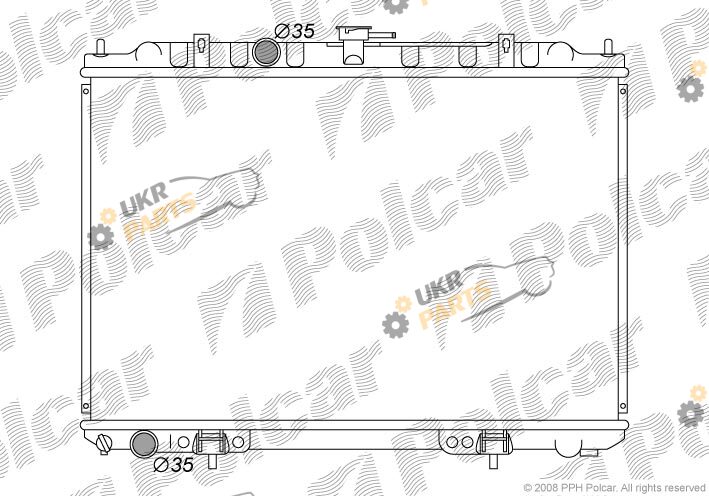 Радиатор охлаждения двигателя Polcar 274608-4