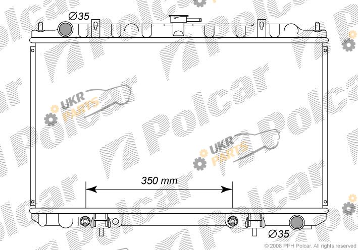 Радиатор охлаждения двигателя Polcar 276208-1