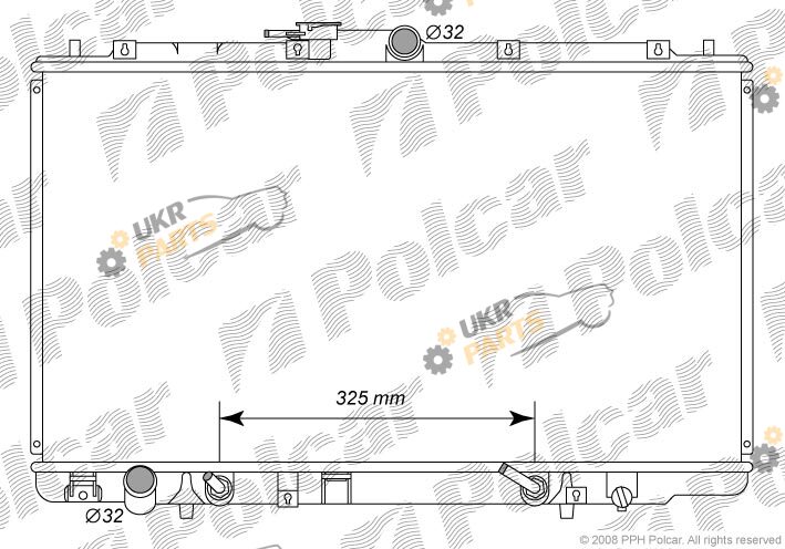 Радиатор охлаждения двигателя Polcar 381808-7