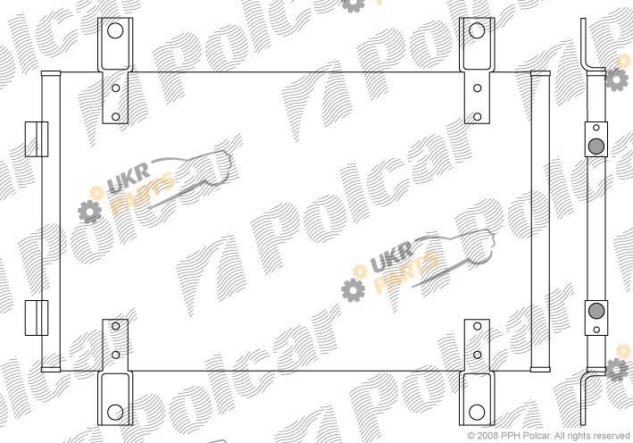 Радиатор кондиционера Polcar 5702K8C2