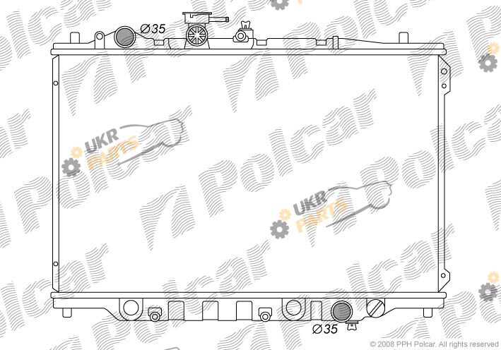 Радиатор охлаждения двигателя Polcar 451508-1