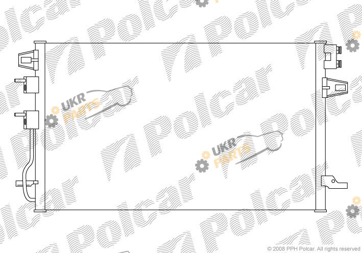 Радиатор кондиционера Polcar 2421K8C2