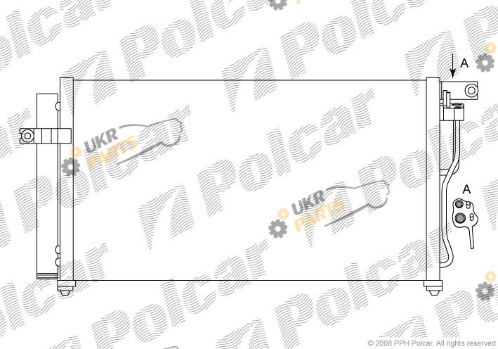 Радиатор кондиционера Polcar 4009K8C1
