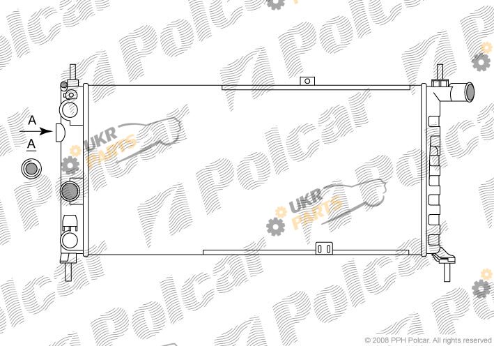 Радиатор охлаждения двигателя Polcar 550508A4