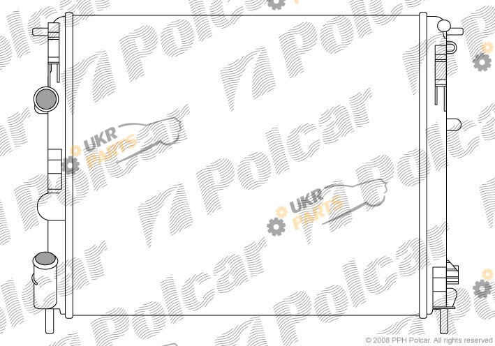 Радиатор охлаждения двигателя Polcar 601508A4