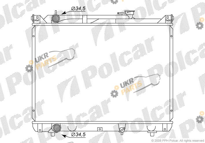 Радиатор охлаждения двигателя Polcar 742408-1