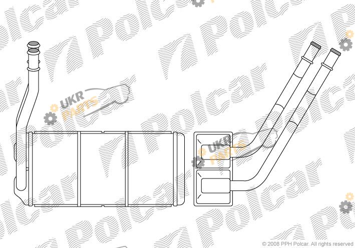 Радиатор печки Polcar 4310N8-1