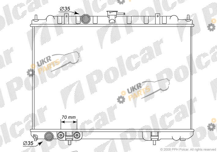 Радиатор охлаждения двигателя Polcar 2746083K