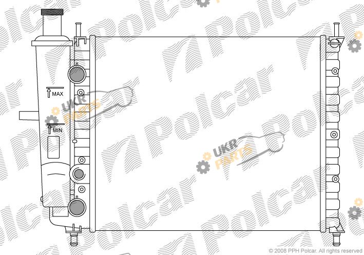 Радиатор охлаждения двигателя Polcar 301808-1