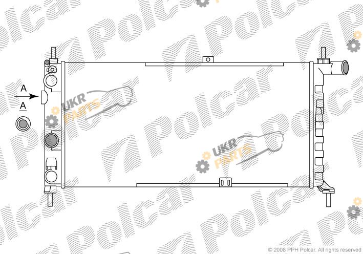 Радиатор охлаждения двигателя Polcar 550508A3