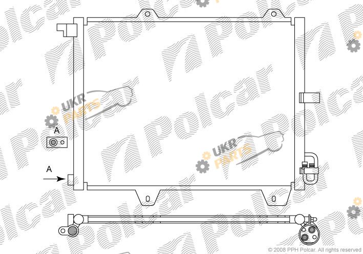 Радиатор кондиционера Polcar 7420K8C1