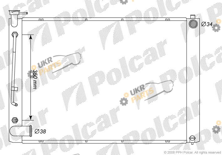 Радиатор охлаждения двигателя Polcar 8061082K