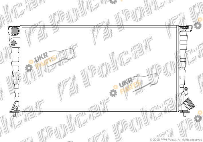 Радиатор охлаждения двигателя Polcar 232608A5
