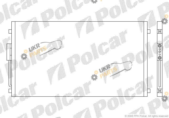 Радиатор кондиционера Polcar 2420K8C3