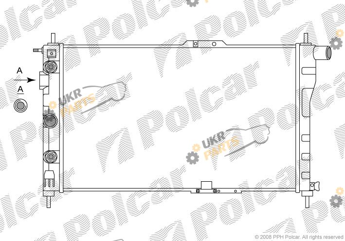Радиатор охлаждения двигателя Polcar 291008A2