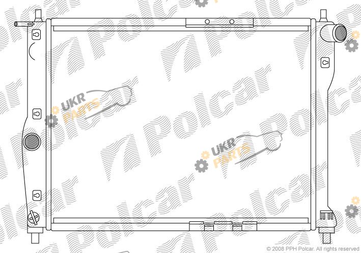 Радиатор охлаждения двигателя Polcar 291208A1