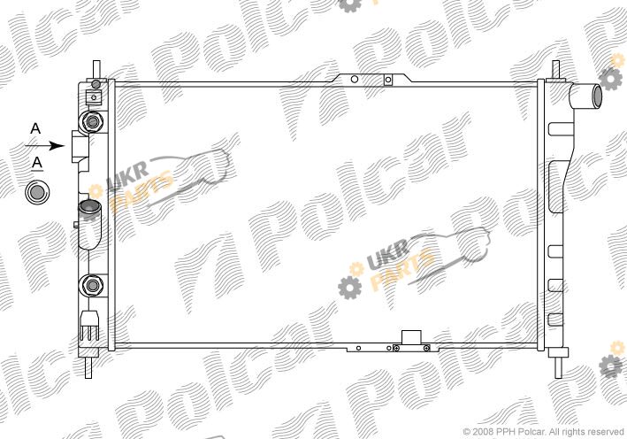 Радиатор охлаждения двигателя Polcar 292008A2
