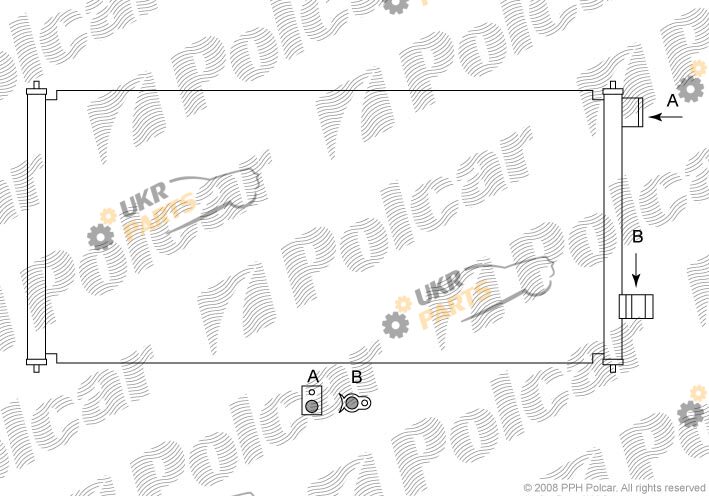 Радиатор кондиционера Polcar 3256K8C1
