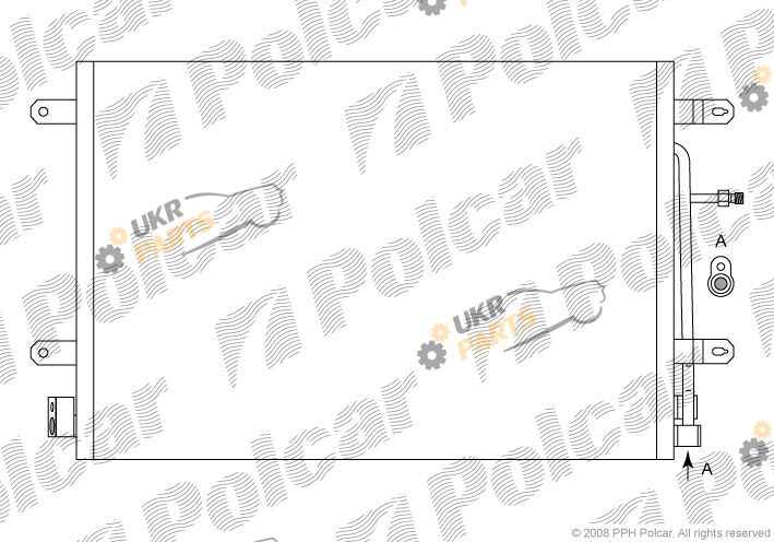 Радиатор кондиционера Polcar 1335K8C1