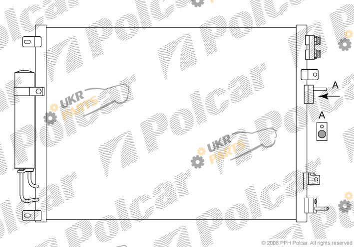 Радиатор кондиционера Polcar 2431K8C1