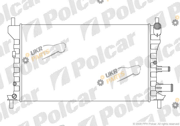 Радиатор охлаждения двигателя Polcar 321008A4
